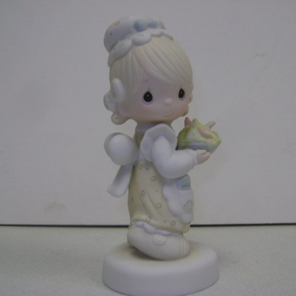 Precious Moment  porcelain figurine Retired 1981 "There is joy in serving Jesus" - Picture 2 of 4